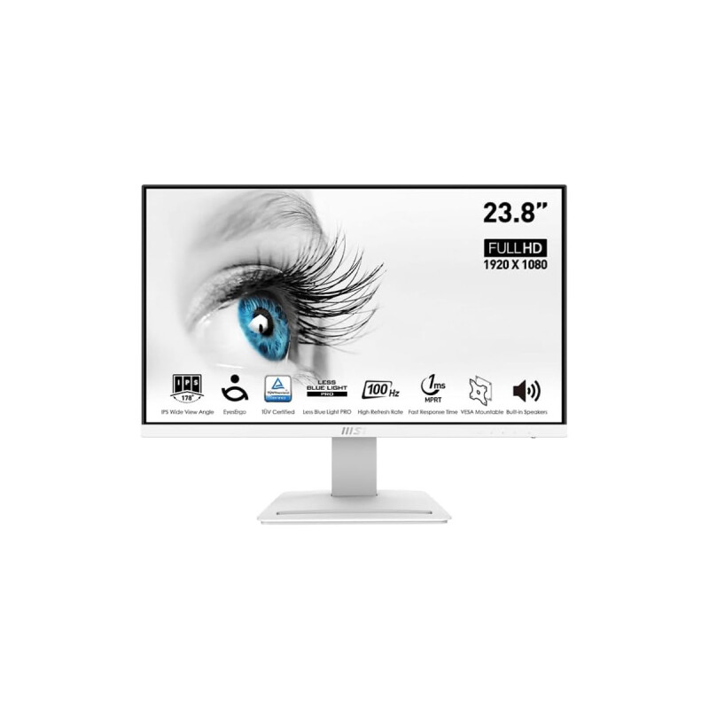 Monitor MSI Pro MP243XW 23.8" LED FHD 100Hz Blanco Monitor MSI Pro MP243XW 23.8" LED FHD 100Hz Blanco