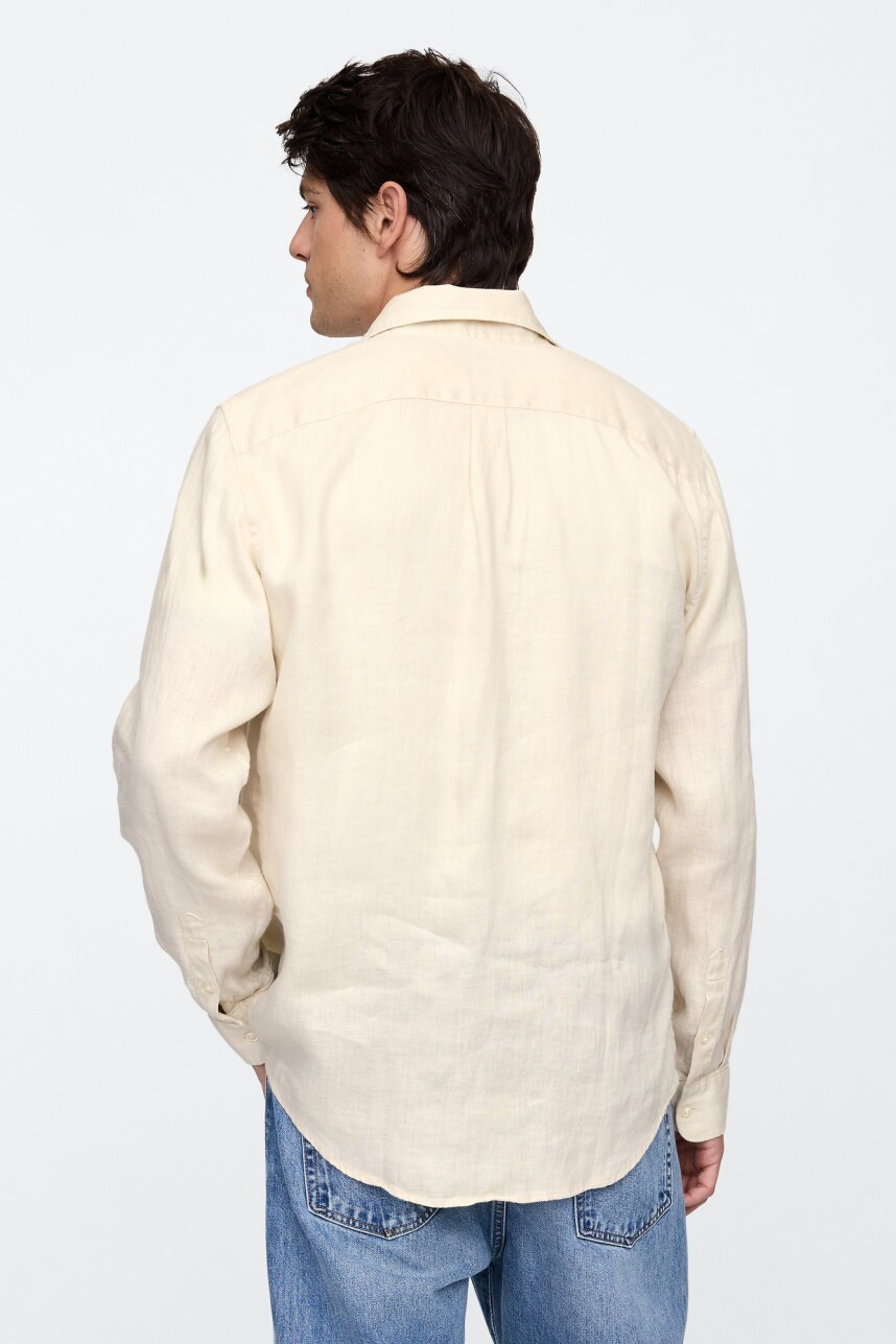 Camisa De Lino Oso Brannan Hombre Chino