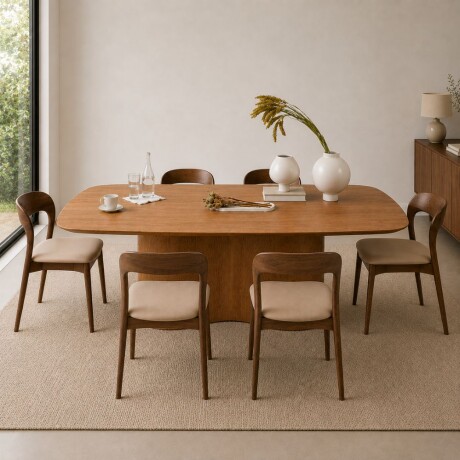 Mesa Capri + 6 Sillas St. Moritz – Diseño de Patrick Paim Mesa Capri + 6 Sillas St. Moritz – Diseño de Patrick Paim