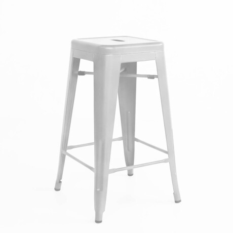 Butaca Taburete Alta Metálica Tolix Puppets Cocina Blanco