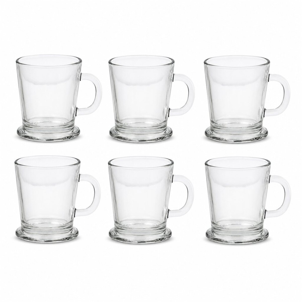 SET 6 MUG C/ASA ARABICA 180ML EN CAJA DE REGALO 