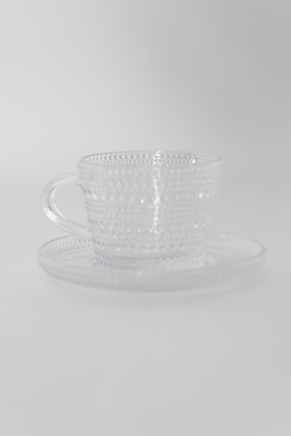 Taza Dots Con Plato Color Unico