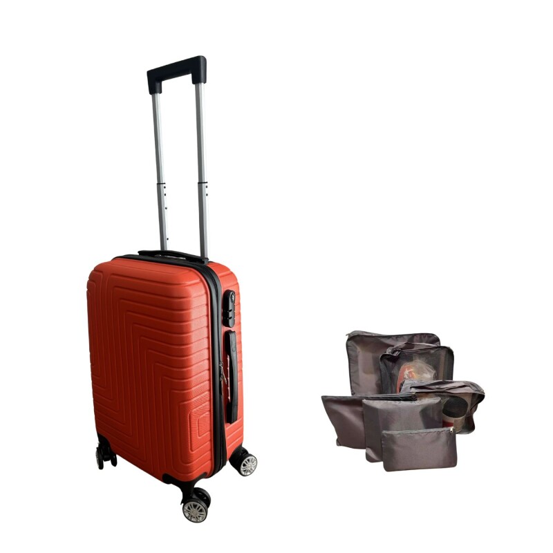Valija Carry-on de mano Rígidas Con Organizadores Rojo