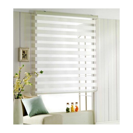Cortina Roller Zebra Simple Lumax 1.2x1.6mts Blanco