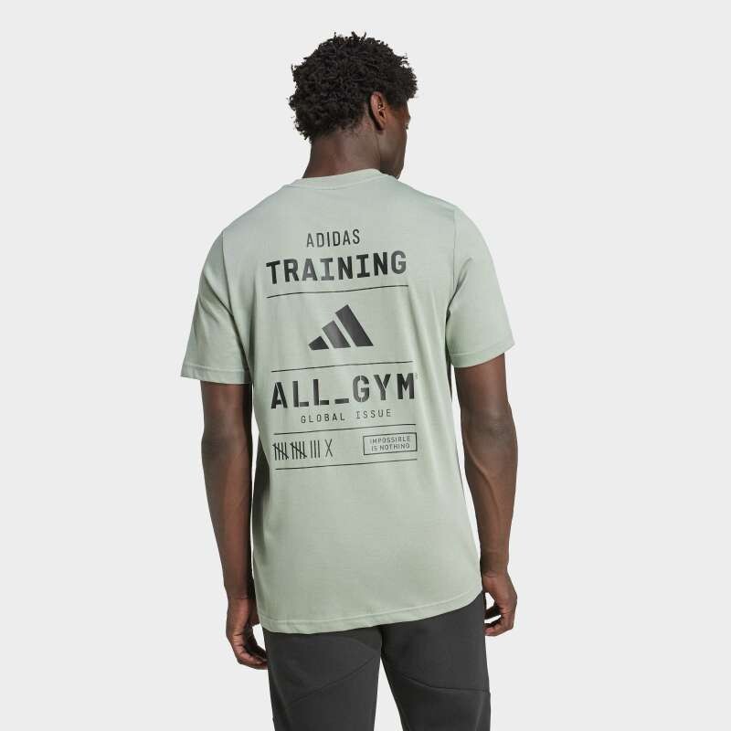 Remera Adidas Estampada All-Gym Category Verde