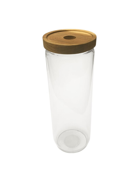RECIPIENTE BOROSILICATO 1250ML TAPA MADERA ACACIA D9XH25CM RECIPIENTE BOROSILICATO 1250ML TAPA MADERA ACACIA D9XH25CM