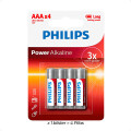 Pilas Alcalinas AAA Philips Blíster Pack de 4 Unidades Pilas Alcalinas AAA Philips Blíster Pack de 4 Unidades