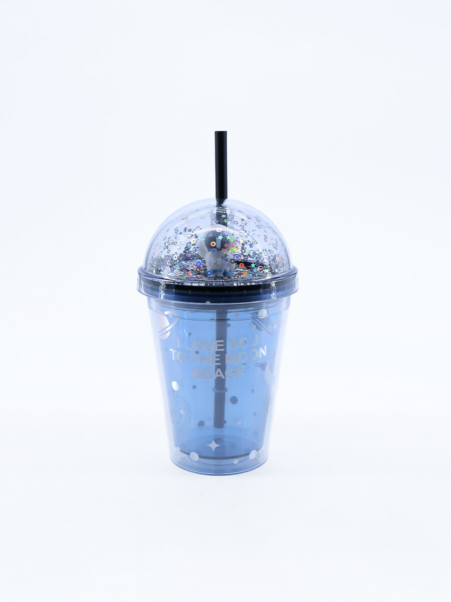 VASO ASTRONAUTA CON SORBITO - GRIS 