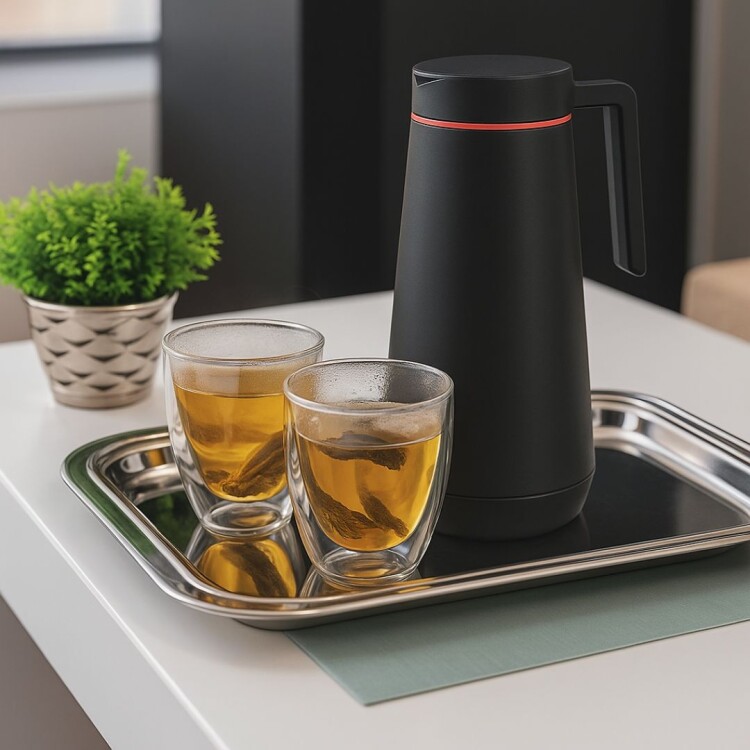 TERMO JARRA TERMICA 750ML ACERO INOXIDABLE TRAMONTINA NEGRO