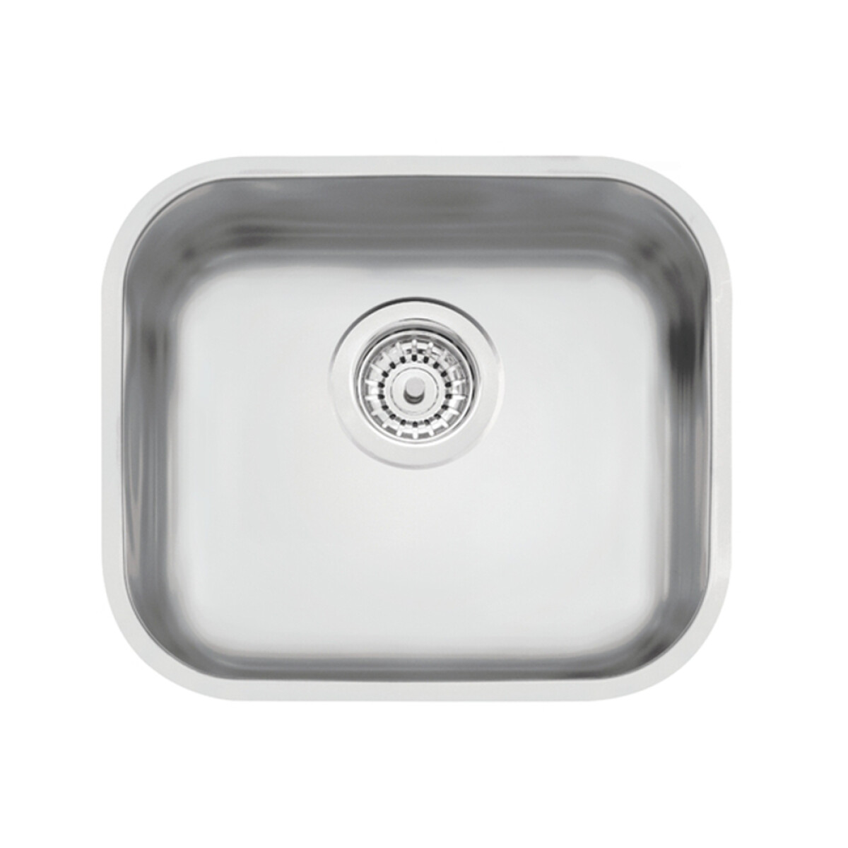 Pileta Simple En Acero Inoxidable 304 Terminación Mate 40x34 Cm Tramontina 