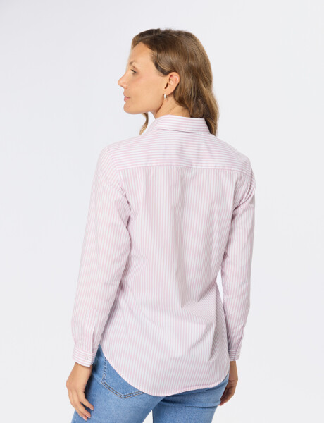 CAMISA HOLGADA RAYADA Rosa