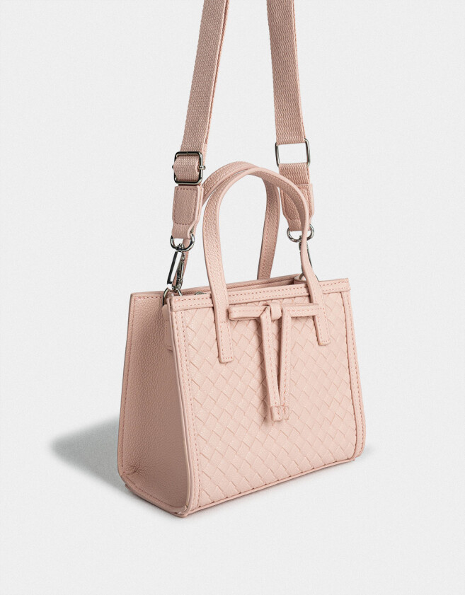 City Tendencia Cartera Mini City Trenzada - Rosa Viejo
