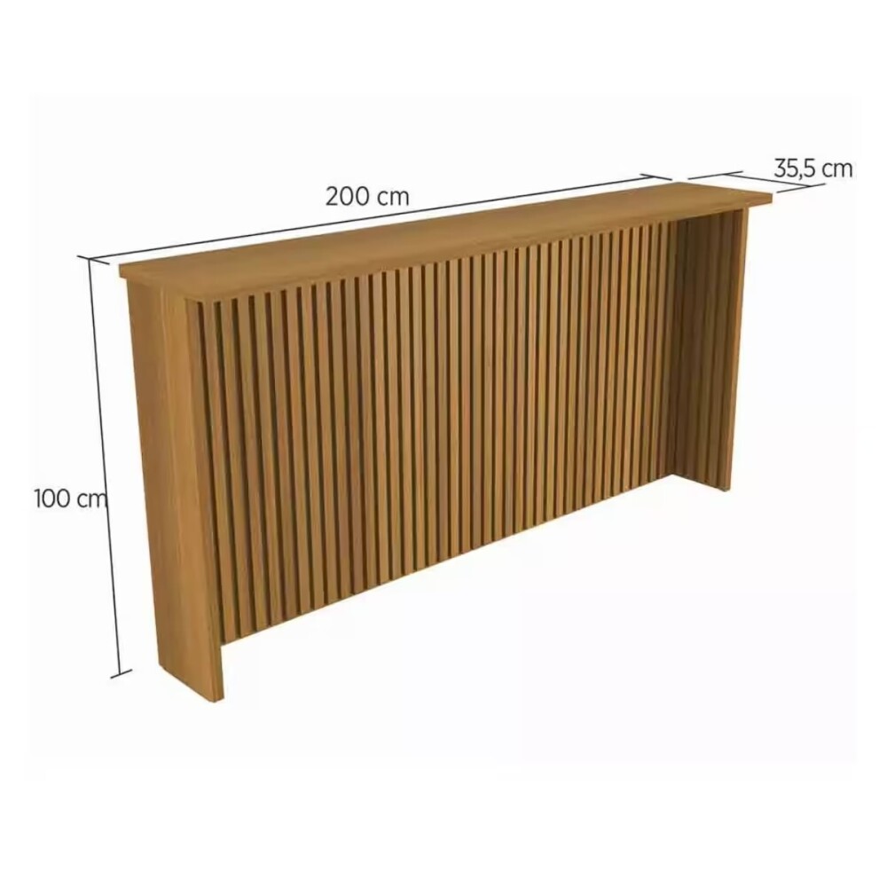 Barra Isla desayunador 200 cm MDF Freijo Barra Isla Desayunador 200 Cm Mdf Freijo