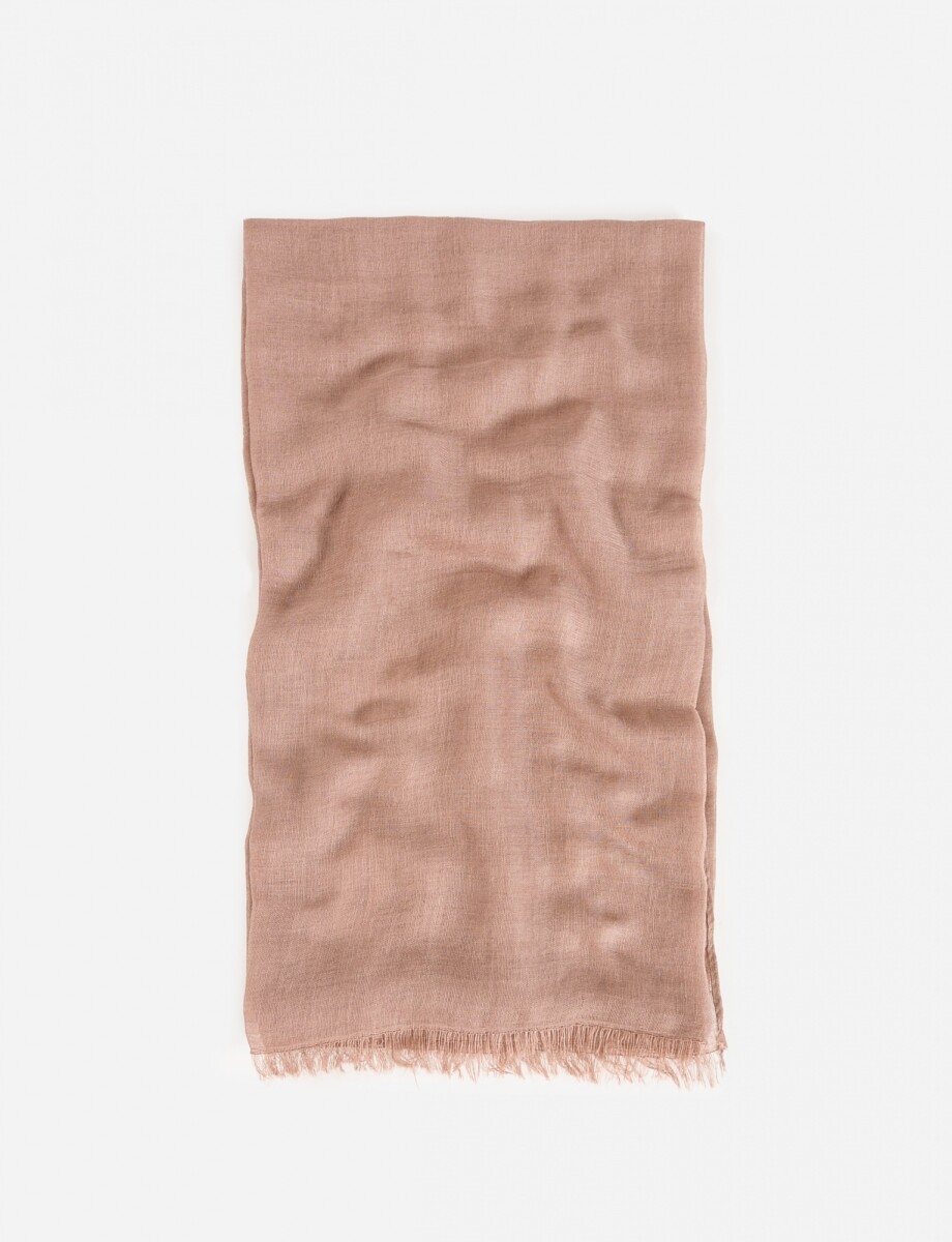 Pashmina lisa desflecada - camel 