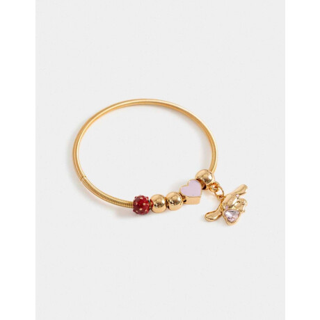 Pulsera Flexible Multi Dije Cinnamoroll Dorado