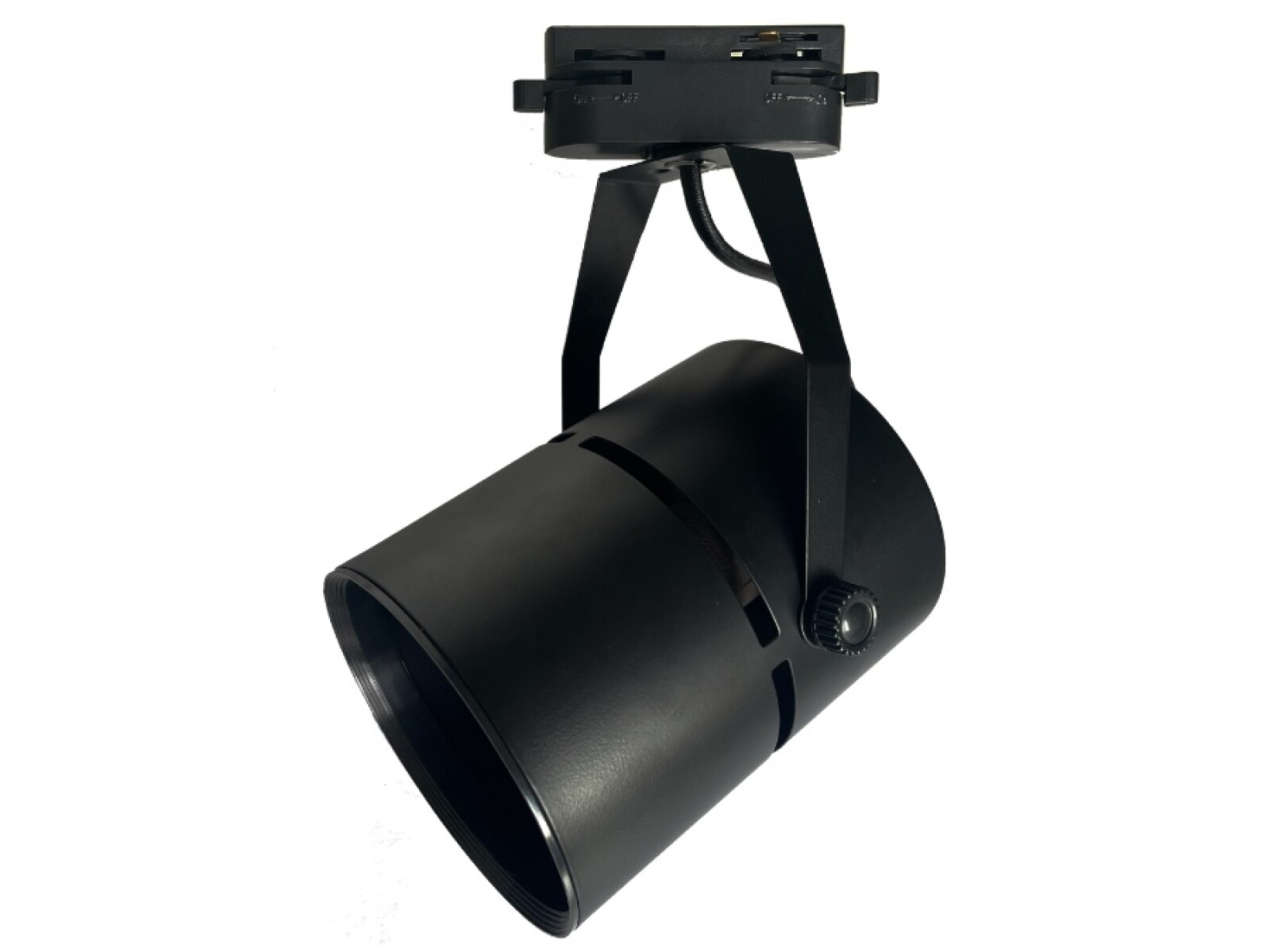 CABEZAL P/ RIEL MONOFASICO PAR30 RANURA NEGRO D105 L145 