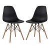 Silla De Comedor Eames Pack 2 Unidades Varios Colores Lumax Negro