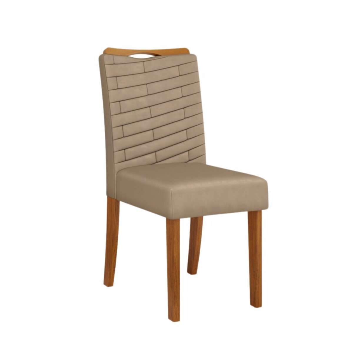 Silla Julia tapizada Linea Milan - Marron 