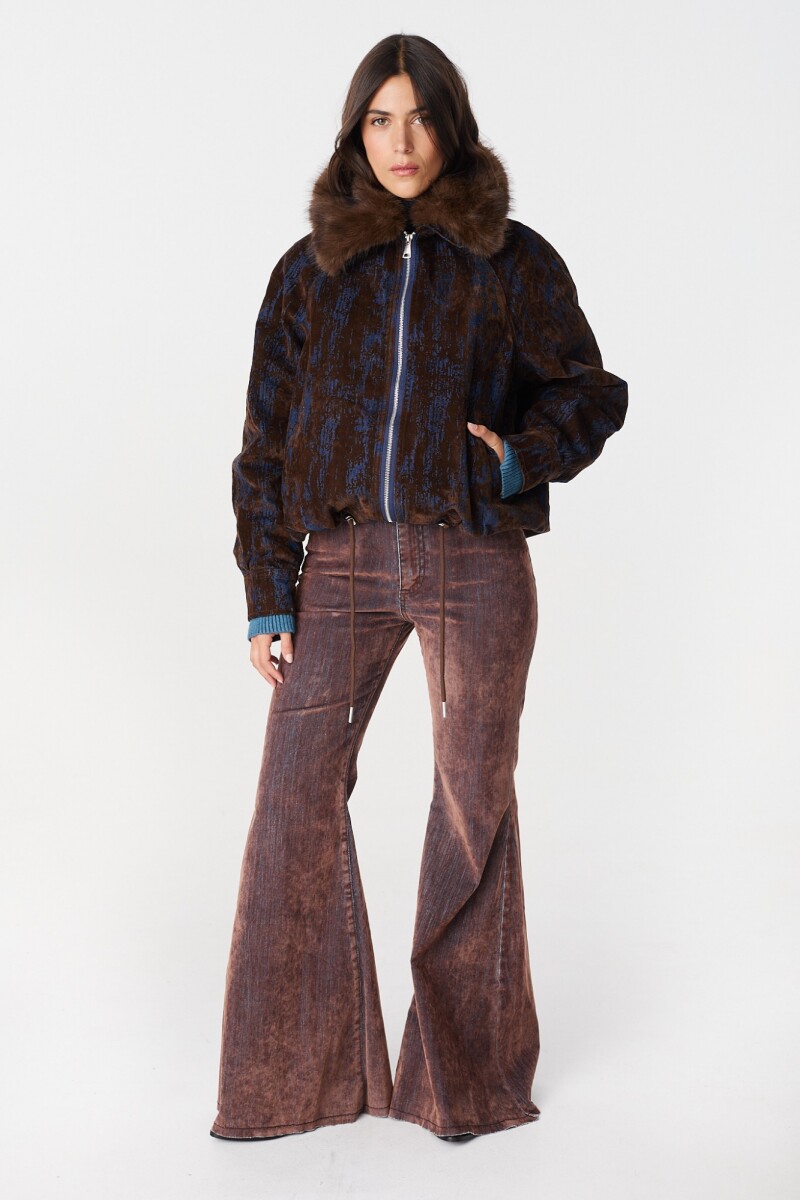Campera Earth Chocolate/Azul