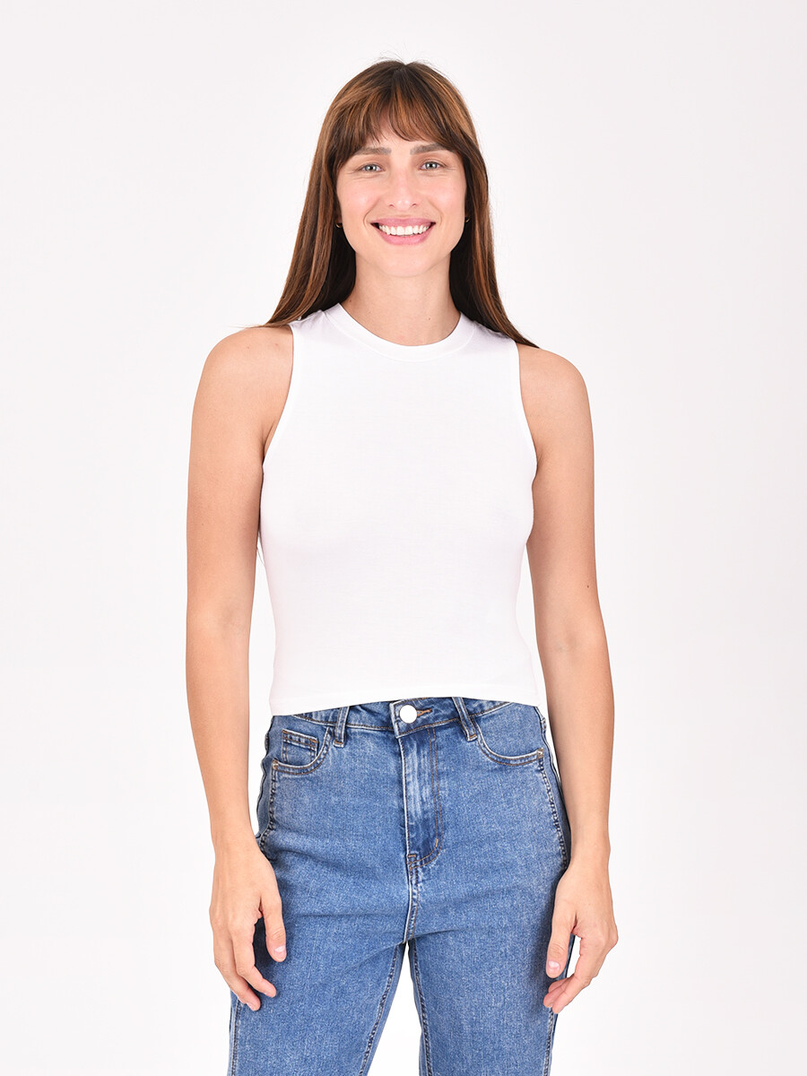 MUSCULOSA SAFARINA - BLANCO 