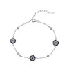 Pulsera Ojo protector - Plata 925-Zirconia blanca y azul-PU3712 conpiedra