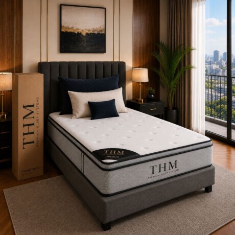 Sommier Plaza Y Media HAMPTONS Ruthenium Hybrid Sommier Plaza Y Media HAMPTONS Ruthenium Hybrid