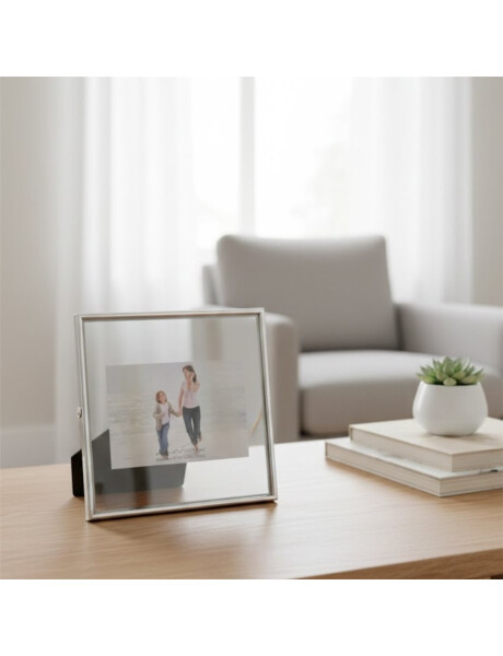 PORTARRETRATO VIDRIO/METAL CUADR. 15x15CM PLATEADO PORTARRETRATO VIDRIO/METAL CUADR. 15x15CM PLATEADO