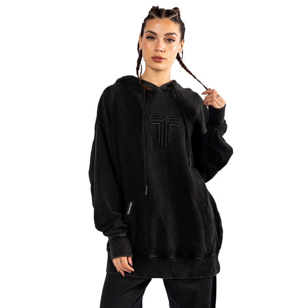 Canguro Unisex Tiffosi Stone Wash - Negro 