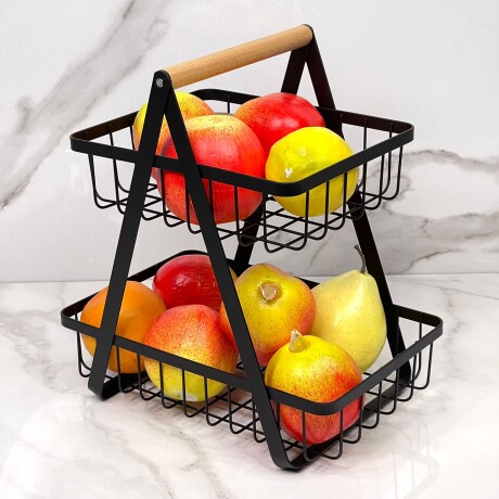 Frutera Doble Piso Metálica Alto 30cm x Largo 30cm x Ancho 17cm Frutera Doble Piso Metálica Alto 30cm x Largo 30cm x Ancho 17cm