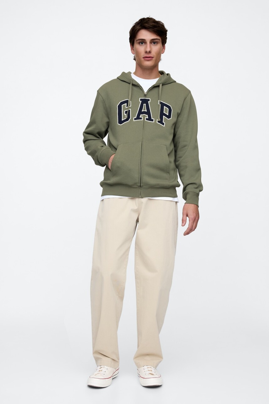 Canguro Logo Gap Con Cierre Hombre Mesculen Green