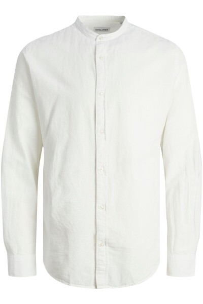 Camisa Linen Cuello Mao White