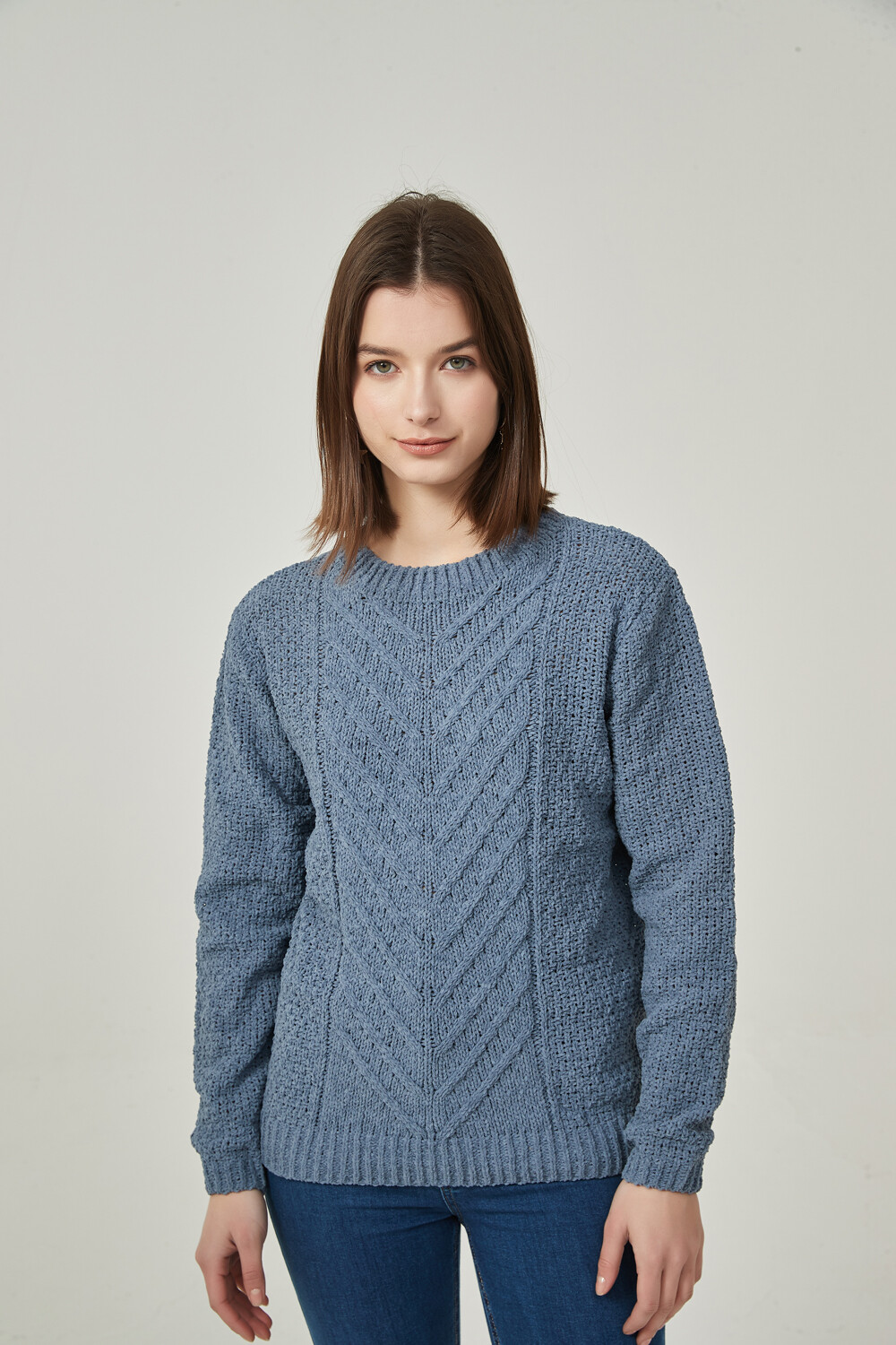 Sweater Allora Azul Grisaceo