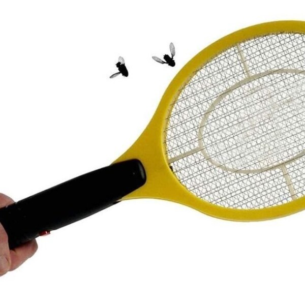 Raqueta Matamosquitos Electrica Recargable Mata Insectos Variante Color Rojo
