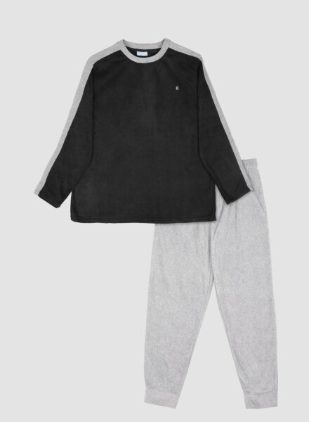 PIJAMA POLAR PACO GRIS