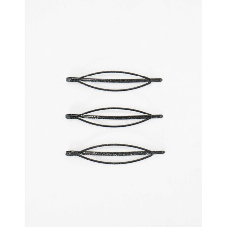 Set De Horquillas Ovaladas Negro