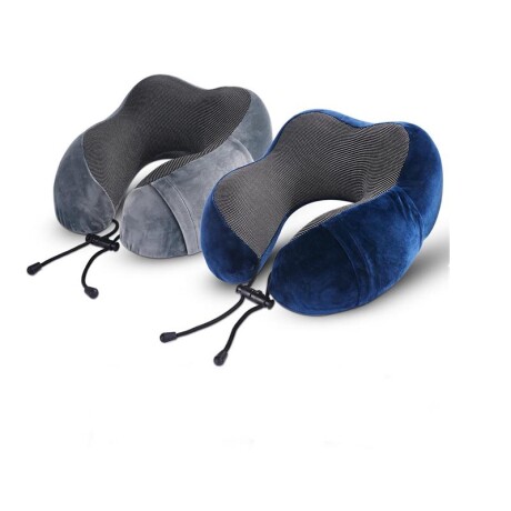 Almohada De Viaje Para Cuello Con Memoria Azul