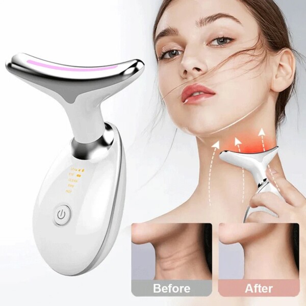 Masajeador Facial y Cuello Térmico 3 LED Blanco