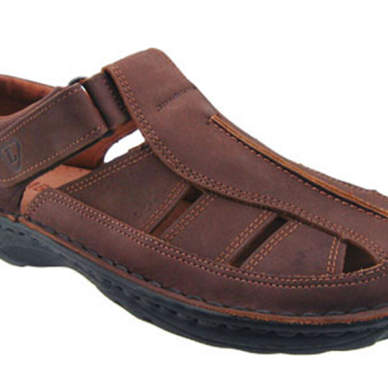 Sandalias de Hombre Lombardino Casual Marrón Chocolate (Nobuk)