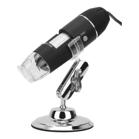 Microscopio digital USB multiuso con aumento 1000X y luz LED Negro