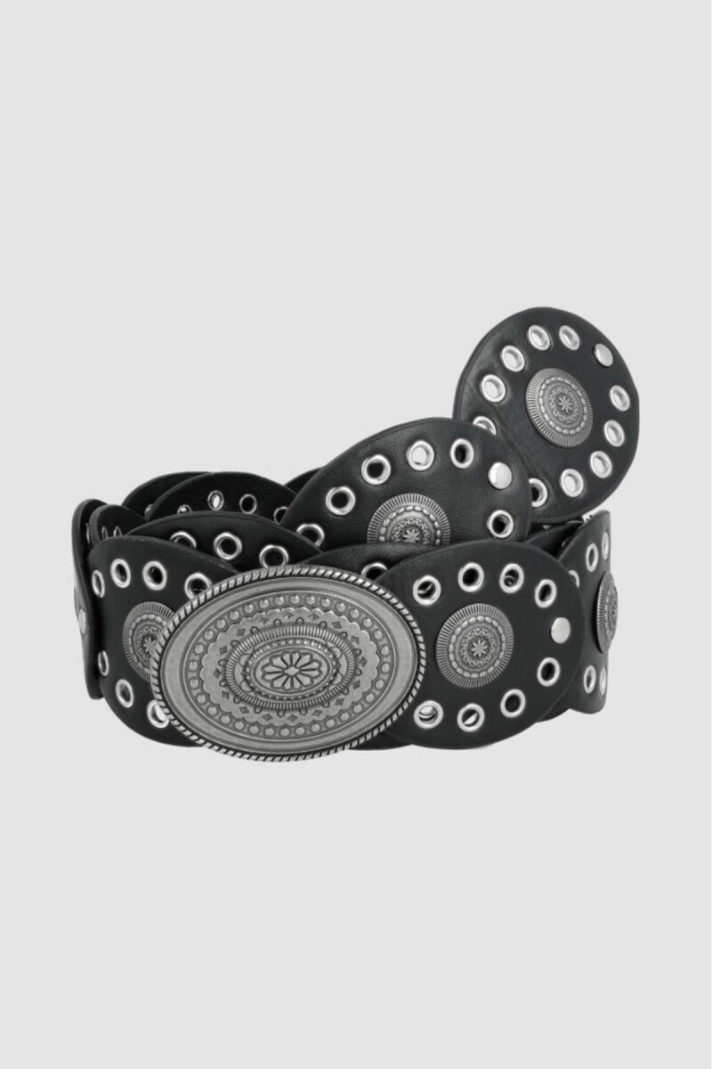 Cinto con herrajes-1 - Marron 