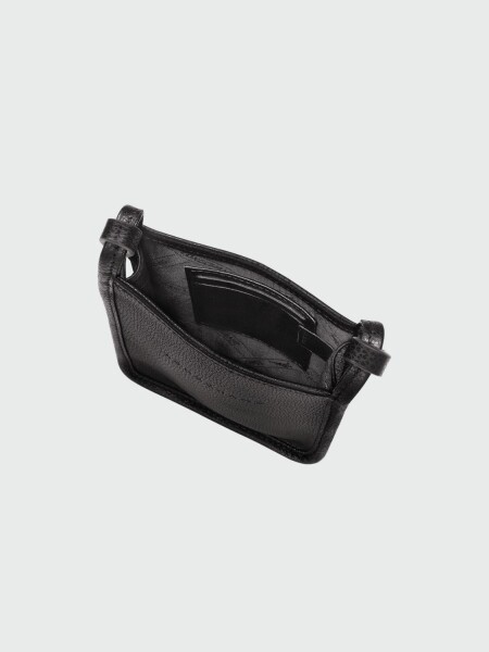 Longchamp -Cartera de cuero, Le foulonné Negro