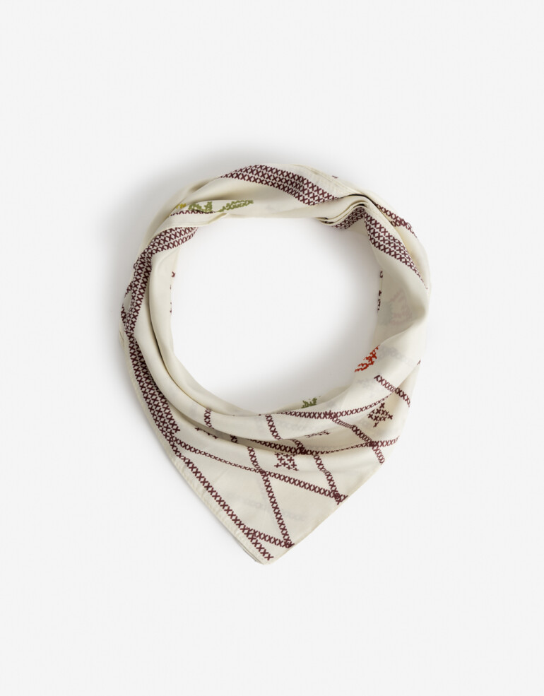 Pañuelos Raso Flores Pañuelo De Material Reciclado - Combinacion Multicolor