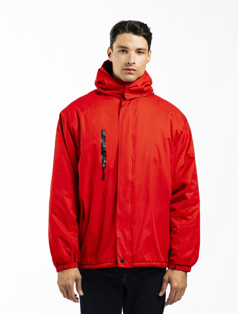 Campera de Lluvia con Forro Rojo