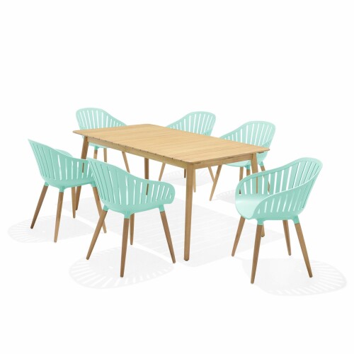 Juego de Jardin 6 sillas y Mesa - Nassau Verde