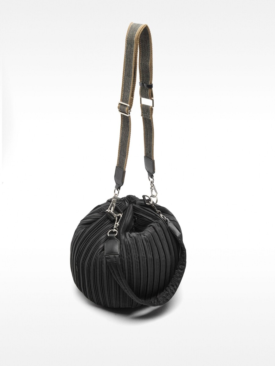 Bolso Bucket Plisado negro