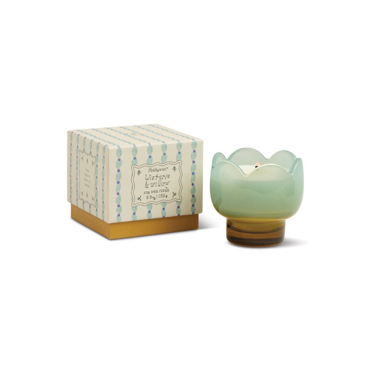 TULIP - Vela Tulip De Vidrio 5.5oz Paddywax - Wisteria & Willow 
