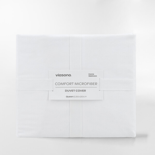 FUNDA DE DUVET MICROFIBER BLANCO - QUEEN