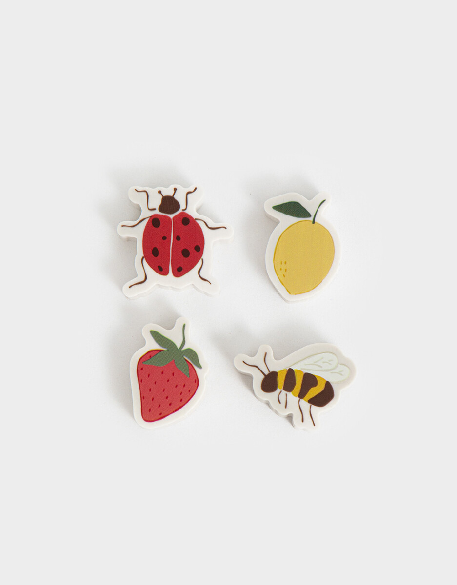 Set De 4 Gomas De Borrar 