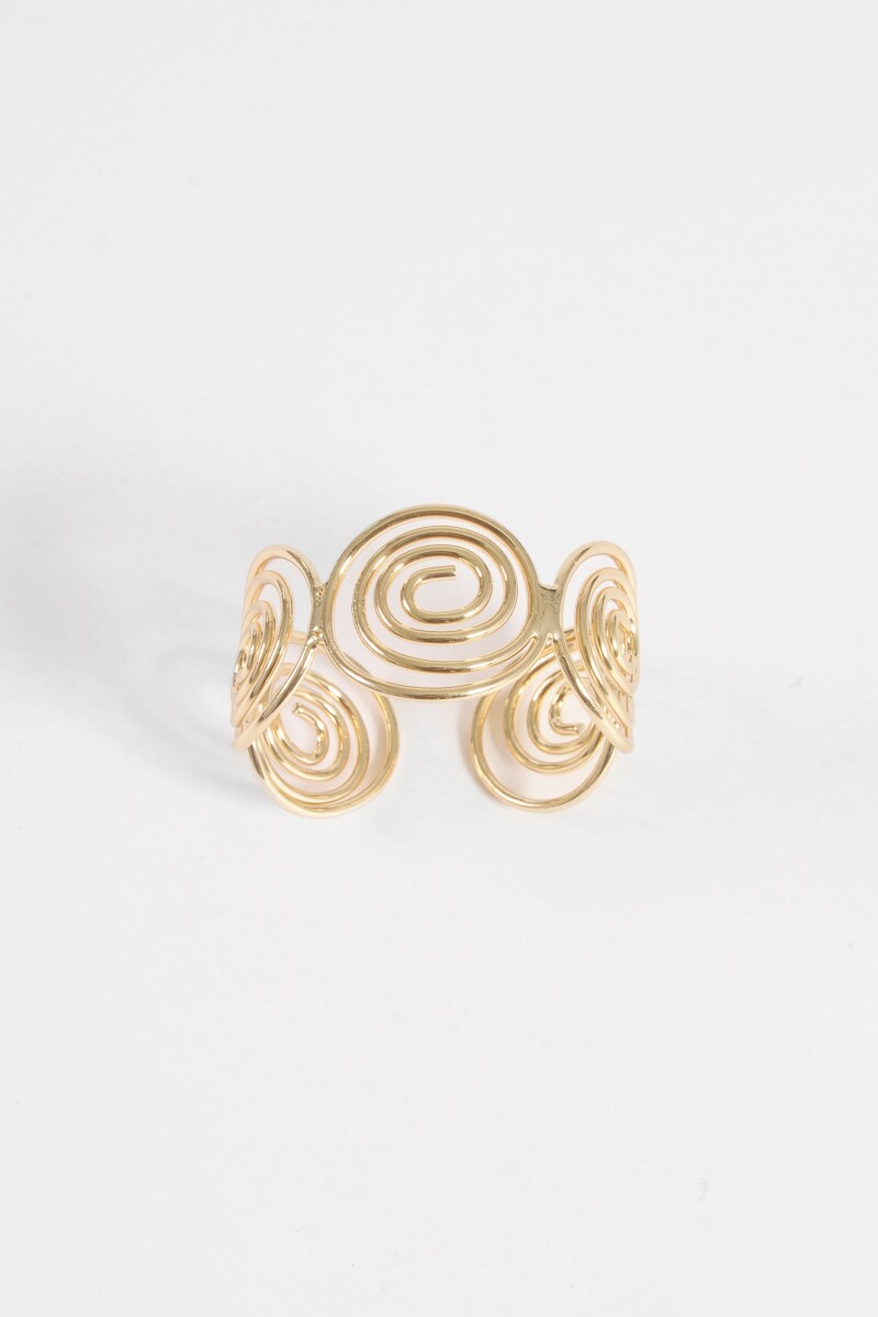 Pulsera cuff espiral dorado