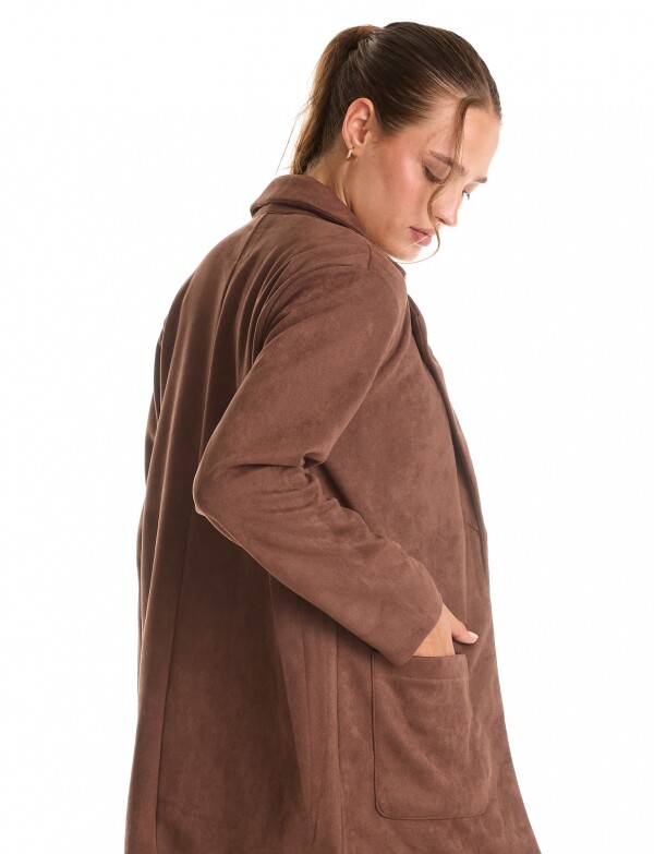 Blazer Faux Suede MARRON